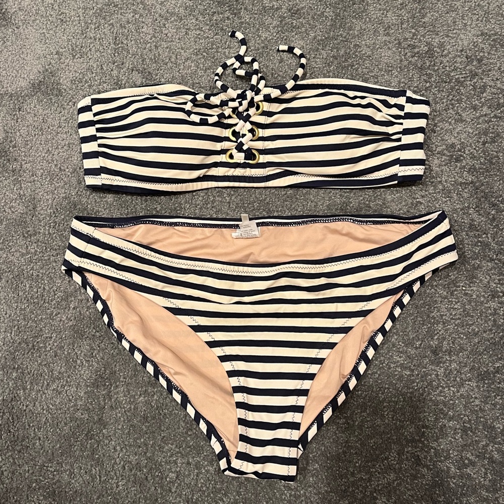 Jcrew stripe bikini